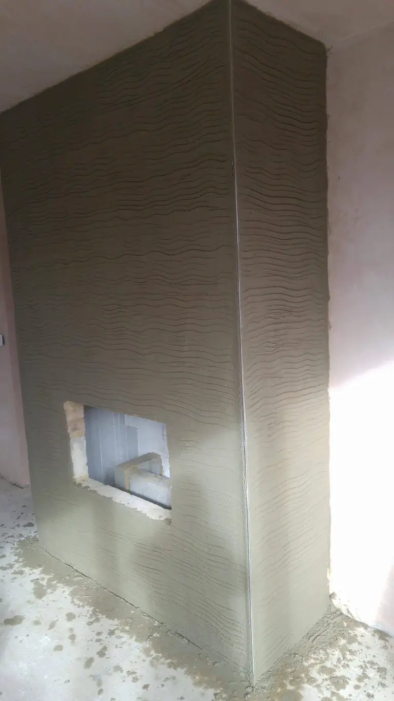 cooked plaster fireplace