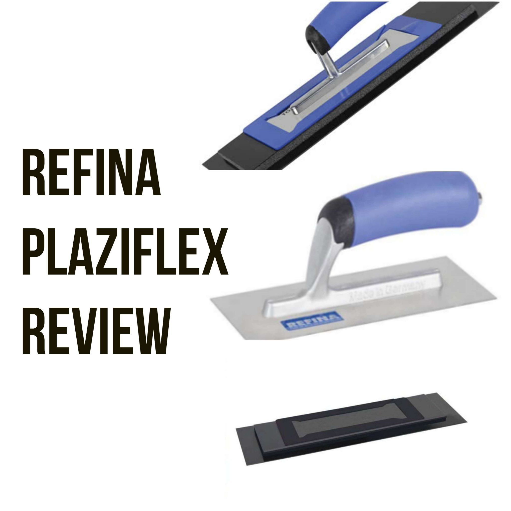 Refina PlaziFLEX Plastic Skimming Trowel Premium Leather Handle Foam Back 